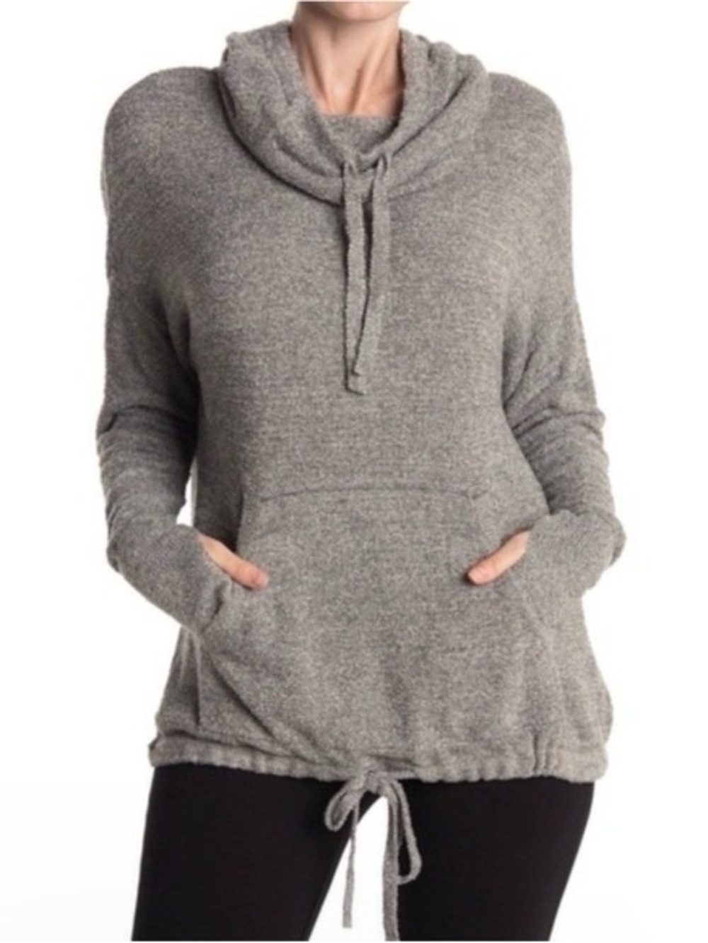 Barefoot Dreams Sweater Cozychic Lite Pullover Hoodie in Light Taupe Size Small